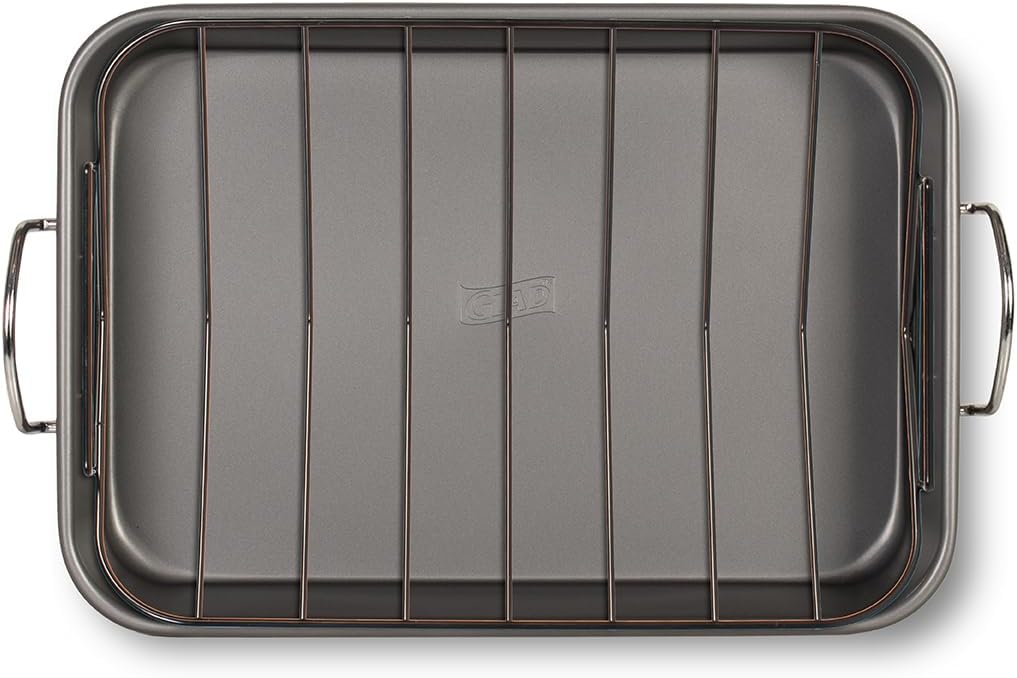 Nonstick Roasting Pan, Metal Bakeware Dish, Oven Roaster Tray, Baking Tray -11 Nonstick Roasting Pan, Metal Bakeware Dish, Oven Roaster Tray, Baking Tray -11